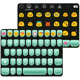 Green Type Writer Emoji Keyboard