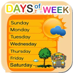 7 Days Of The Week