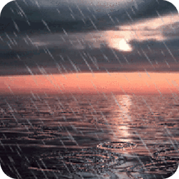 Sunset Sea Rain Live Wallpaper