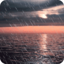 Sunset Sea Rain Live Wallpaper