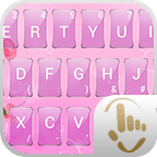 Theme x TouchPal Pink Flower Glass