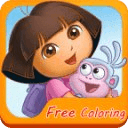 Kid dora the explorer colorin