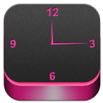 粉红色的立体方块时钟