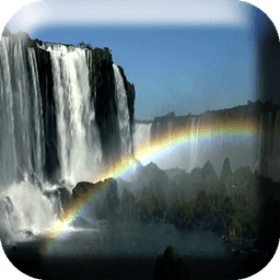 Waterfall &amp; Rainbow Wallpaper