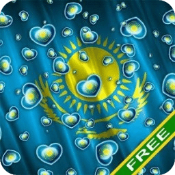 Heart Flag Kazakhstan Free