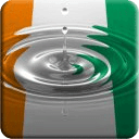 Ivory Coast flag water effect