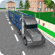 Car transport 3D trailer truck