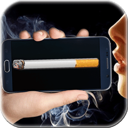 Smoking virtual cigarette