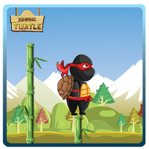 Spring Jumping Turtle Ninja