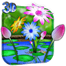 3D Flowers Touch Wallpaper