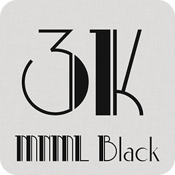 3K MNML Black - Icon Pack