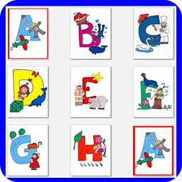 字母记忆游戏为孩子ABCD