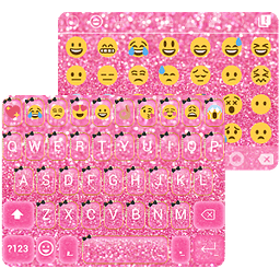 Pink Glitter Keyboard Theme