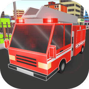 Cube Fire Truck: Firefighter