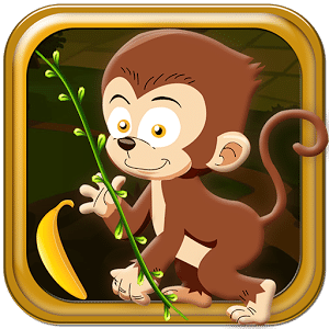 Monkey Run In Jungle Bananas