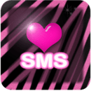 GO SMS PRO Pink Zebra theme