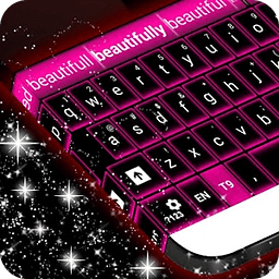 粉红色霓虹灯键盘免费