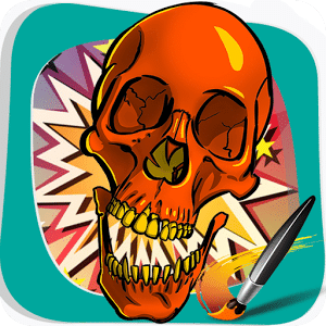 Coloring Skull Hero Kids