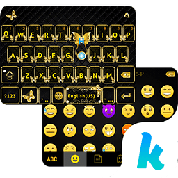 Gold Butterfly Kika Keyboard
