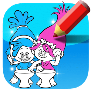 Coloring book game for trolls