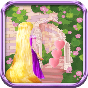 Rapunzel with Black Horse