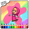 Learn Masha & Bear Coloring