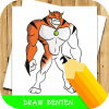 how to draw cartoon ben 10