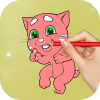 Talking Cat Coloring Game