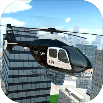 Police Helicopter City Flying