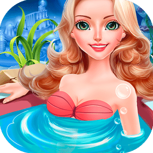 mermaid bathing girls games