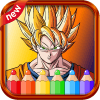 coloring son goku & vegeta manga for kids