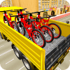 自行车运输卡车司机3d