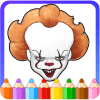 How To Color Pennywise IT (Pennywise Coloring)