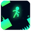 stickman run parkour space