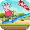 pepa happy pig bicycle riding