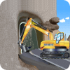 Tunnel Construction Hill Highway 3D