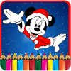 How To Color Minnie Mouse -Christmas With Mickey