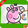 Peppa Pig Coloring book - Coloring Peppa Pig