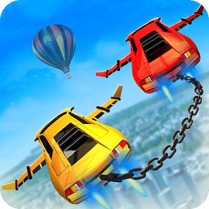 Impossible Flying Chained Car Games