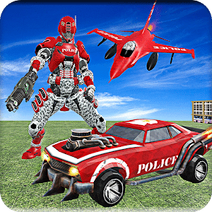 US Police Jet Car Robot Transform Wars