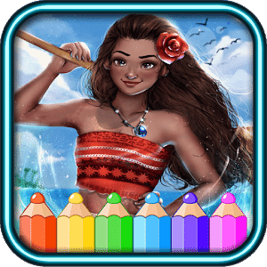 coloring moana of vaiana island