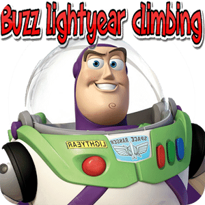 Buzz lightyear climbing