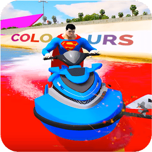 Superheroes Jet Ski Stunts Speed Racing Games