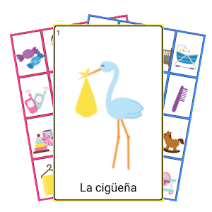 Baraja y Carta - Lotería Baby Shower