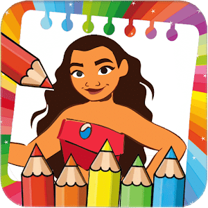 Princess maona coloring book game