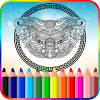 Flowers Mandala coloring book