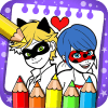 coloring ladybug et chat noir miraculou