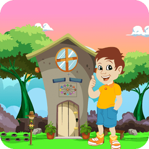 Cute Boy Escape From Green Garden House Game-309