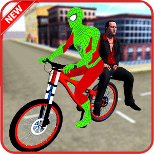 Spider Hero BMX Bicycle Taxi Driver