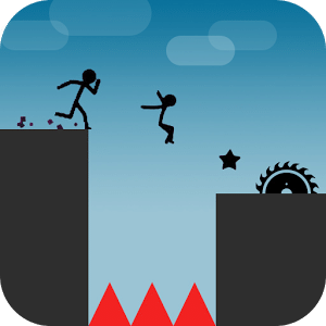 Pixel Stickman Parkour Platform